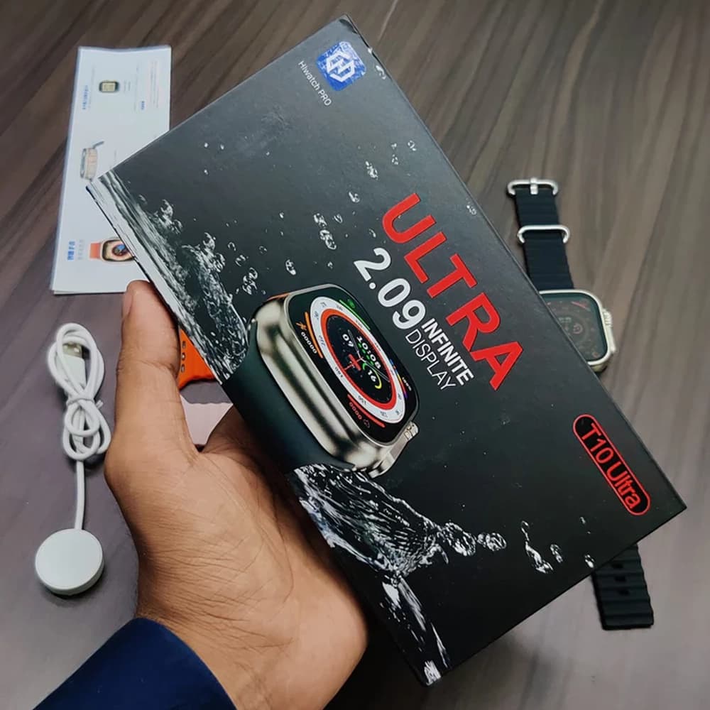 Hiwatch Pro T10 Ultra Smartwatch 49mm with AMOLED Display, Bluetooth Calling & Fitness Tracking